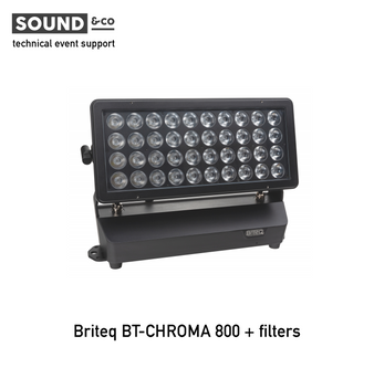 Briteq BT Chroma 800 te huur. Moderne versie van de wereldbekende City Color. Krachtige lamp te huur bij Sound&Co Gooik.