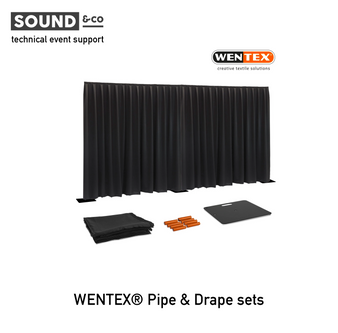 Wentex pipe and drape systeem huren
